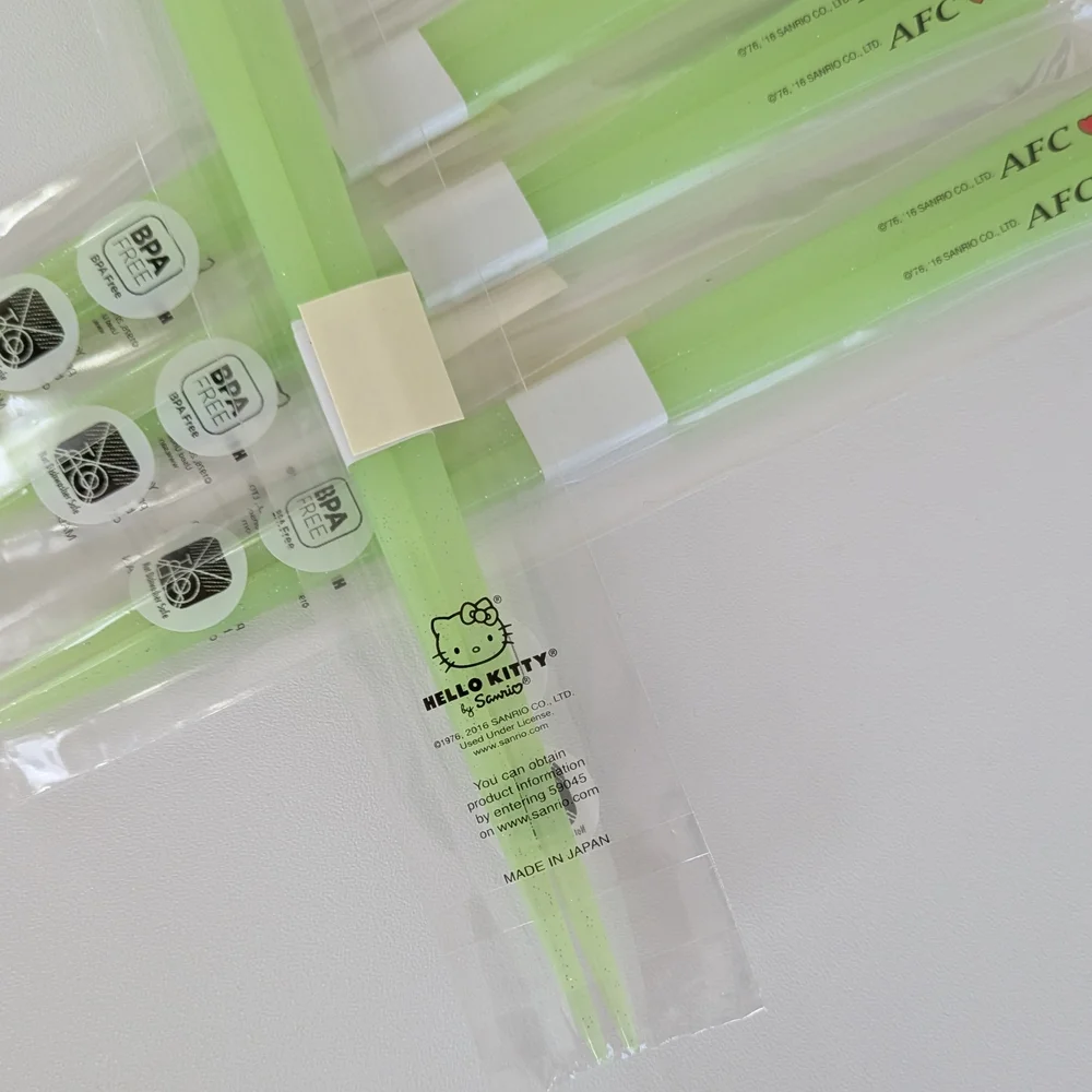 Hello Kitty Green Chopstick Pairs - Pack of 4